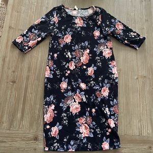 Floral Fitted Maternity Dress